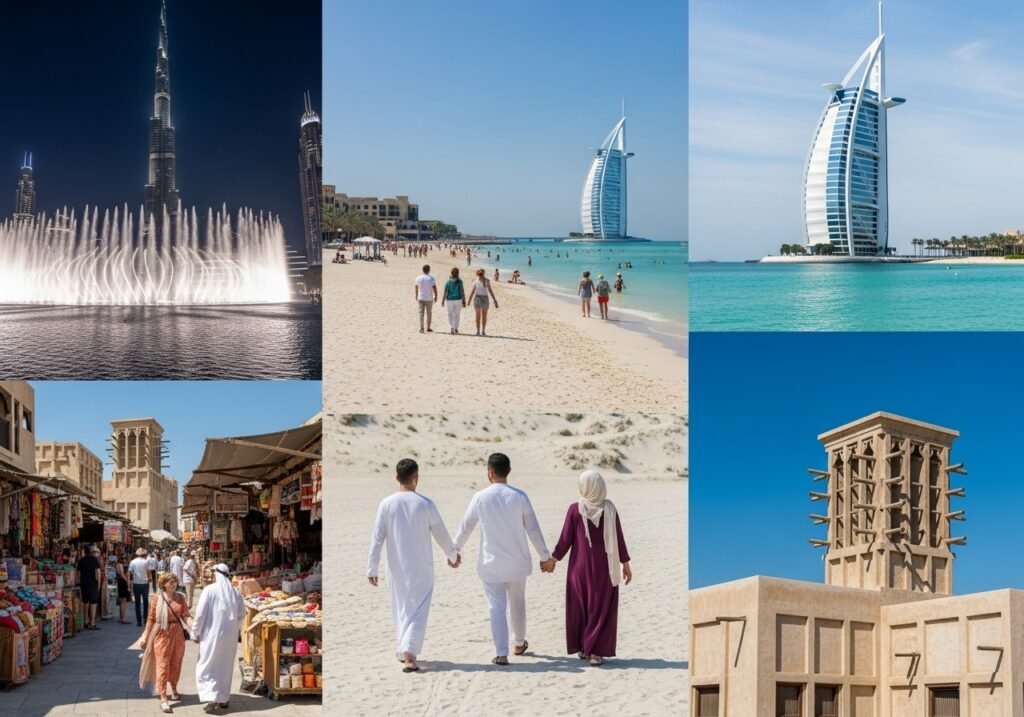 A collection of iconic and Fabulous things to do in Dubai for free, including the Dubai Fountain and public beaches.