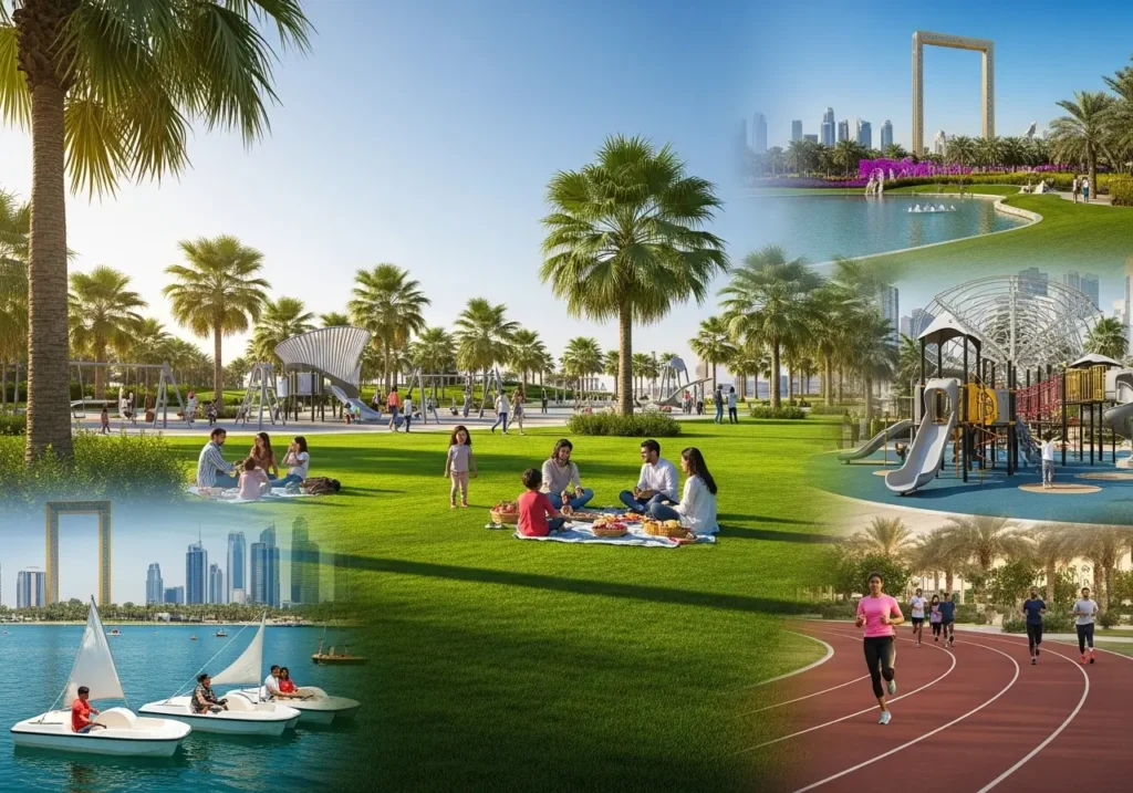 Discover Dubai Public Parks for family friendly parks Dubai, lush green spaces Dubai, and diverse outdoor activities Dubai.