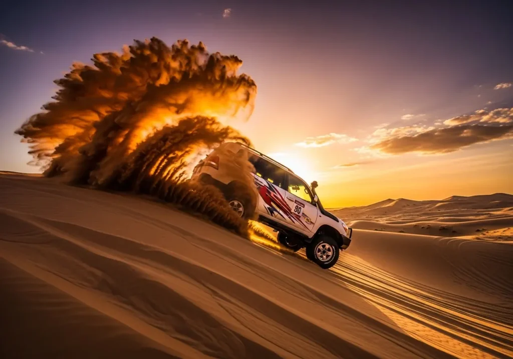 Discovering What is Dune Bashing for an exhilarating dune bashing Dubai experience in the desert.