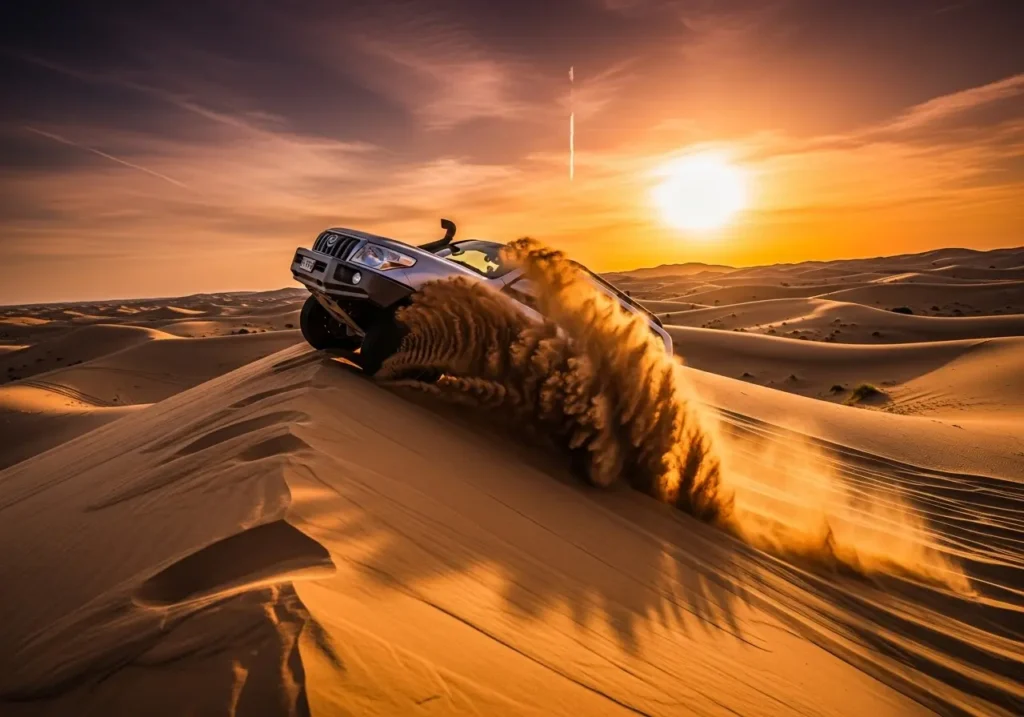 Discovering the Dune Bashing Cost Dubai for an exhilarating off-road adventure, highlighting budget to luxury dune bashing price.