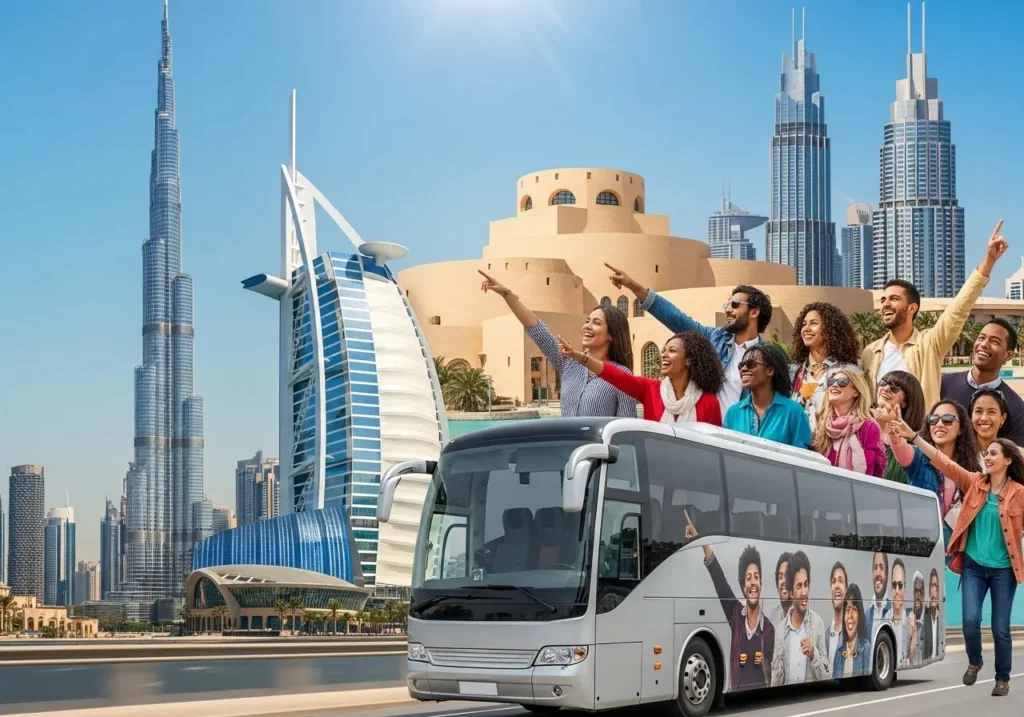 A guided Dubai Half-Day Modern City Tour, exploring modern Dubai landmarks and futuristic architecture Dubai.