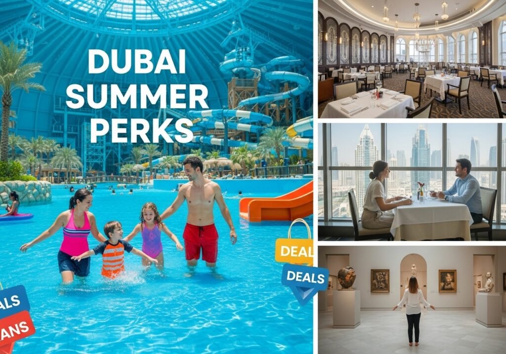 Discovering Dubai Summer Perks through indoor activities, luxury dining, and serene experiences for a stress-free summer trip.