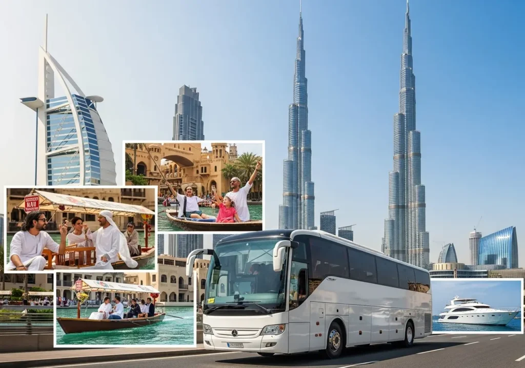 A visual guide to the 15 Best Dubai City Tours, highlighting Dubai city tours prices and Dubai tour packages for every traveler.