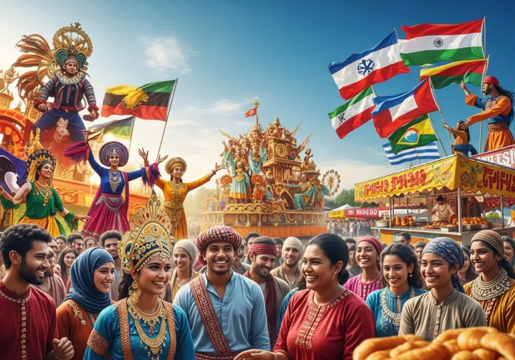 People from around the world enjoying a Cultural Festival Tours experience.