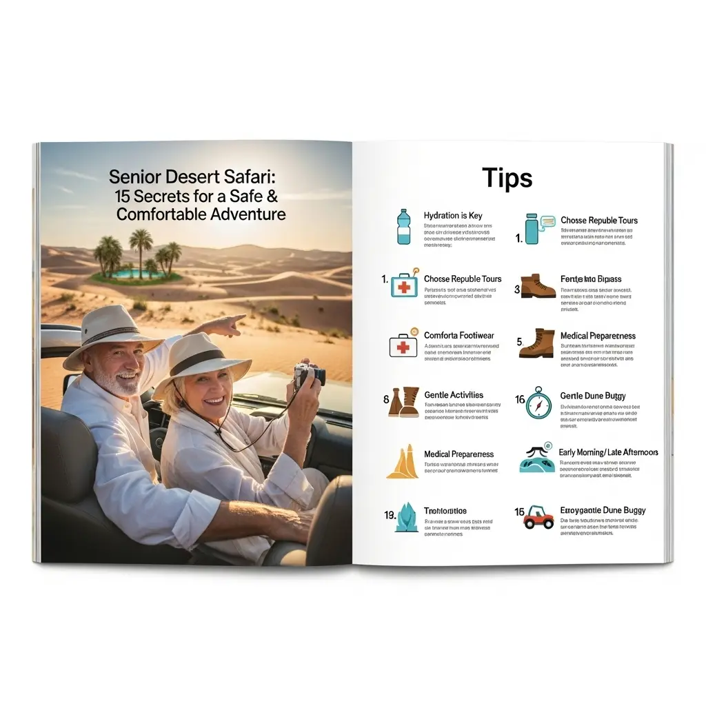 Senior Desert Safari requires careful planning. Unlock 15 powerful secrets and comfort tips to guarantee your parents or loved ones enjoy a safe, unforgettable, and comfortable desert adventure.