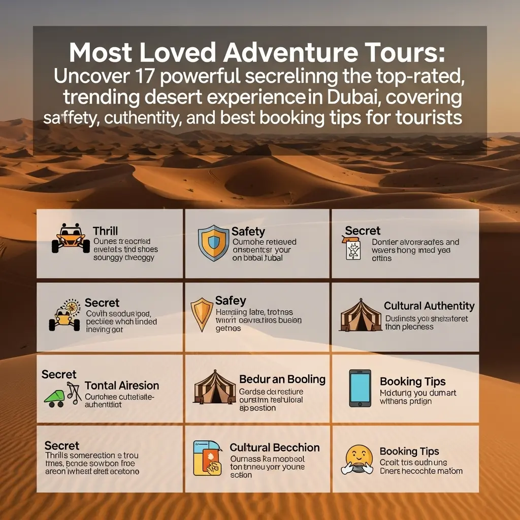 Most Loved Adventure Tours: Uncover 17 powerful secrets revealing the top-rated, trending desert experiences in Dubai, covering thrill, safety, cultural authenticity, and best booking tips for tourists.