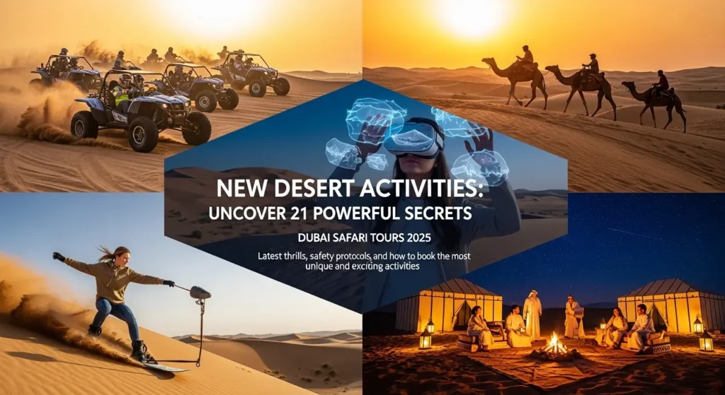 New Desert Activities: Uncover 21 powerful secrets revealing the latest thrills, safety protocols, and how to book the most unique and exciting New Desert Activities introduced in Dubai Safari Tours for 2025.