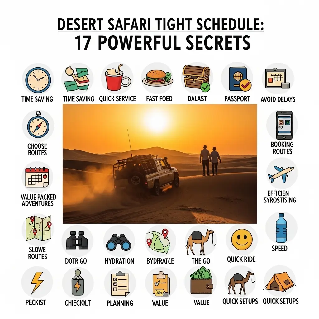 Desert Safari Tight Schedule: Uncover 17 powerful secrets for maximizing time, choosing quick options, avoiding delays, and securing the most value-packed adventure for time-constrained tourists.