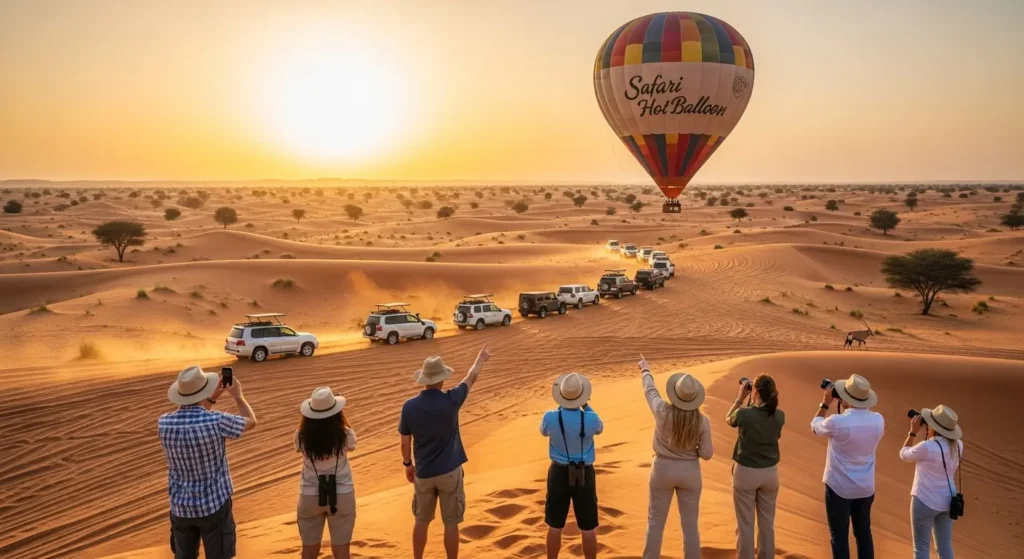 Safari Hot Balloon: Uncover 17 shocking secrets to combining your desert safari with the breathtaking Safari Hot Balloon experience. Master the timings, safety, and ultimate luxury of this sunrise adventure.