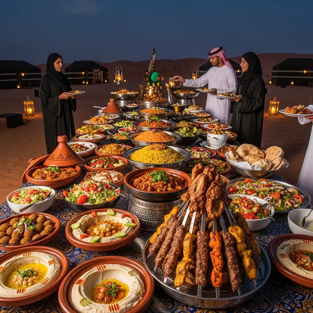 Desert Safari Food Lovers: Uncover 15 powerful secrets to mastering the buffet, identifying must-try Arabic dishes, optimizing dining, and securing the best gourmet safari experience.