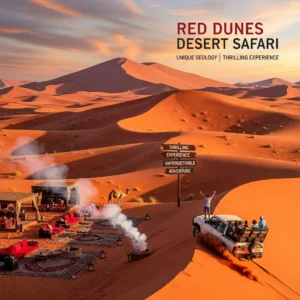 Red Dunes Desert Safari offers a visually stunning adventure. Discover the 15 powerful secrets behind the fame of these sands, from their unique geology to the best ways to experience a thrilling Red Dunes Desert Safari.