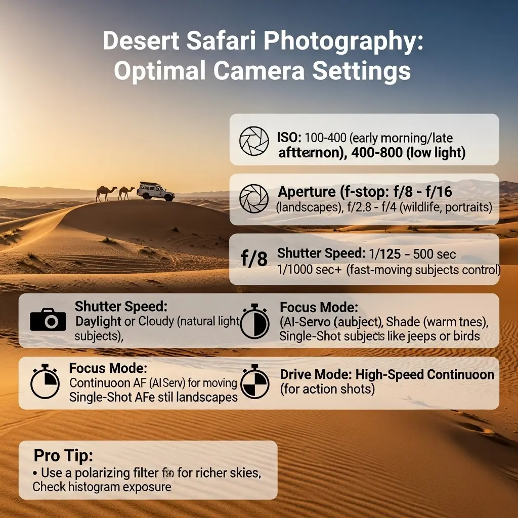 Best Camera Settings for Desert Safari Photography: 9 Spectacular Secrets