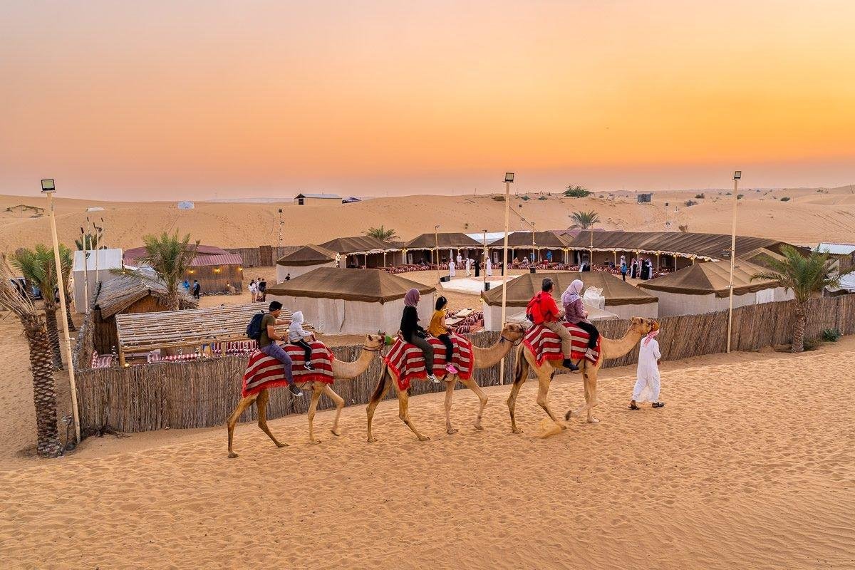 Evening desert safari Dubai at sunset